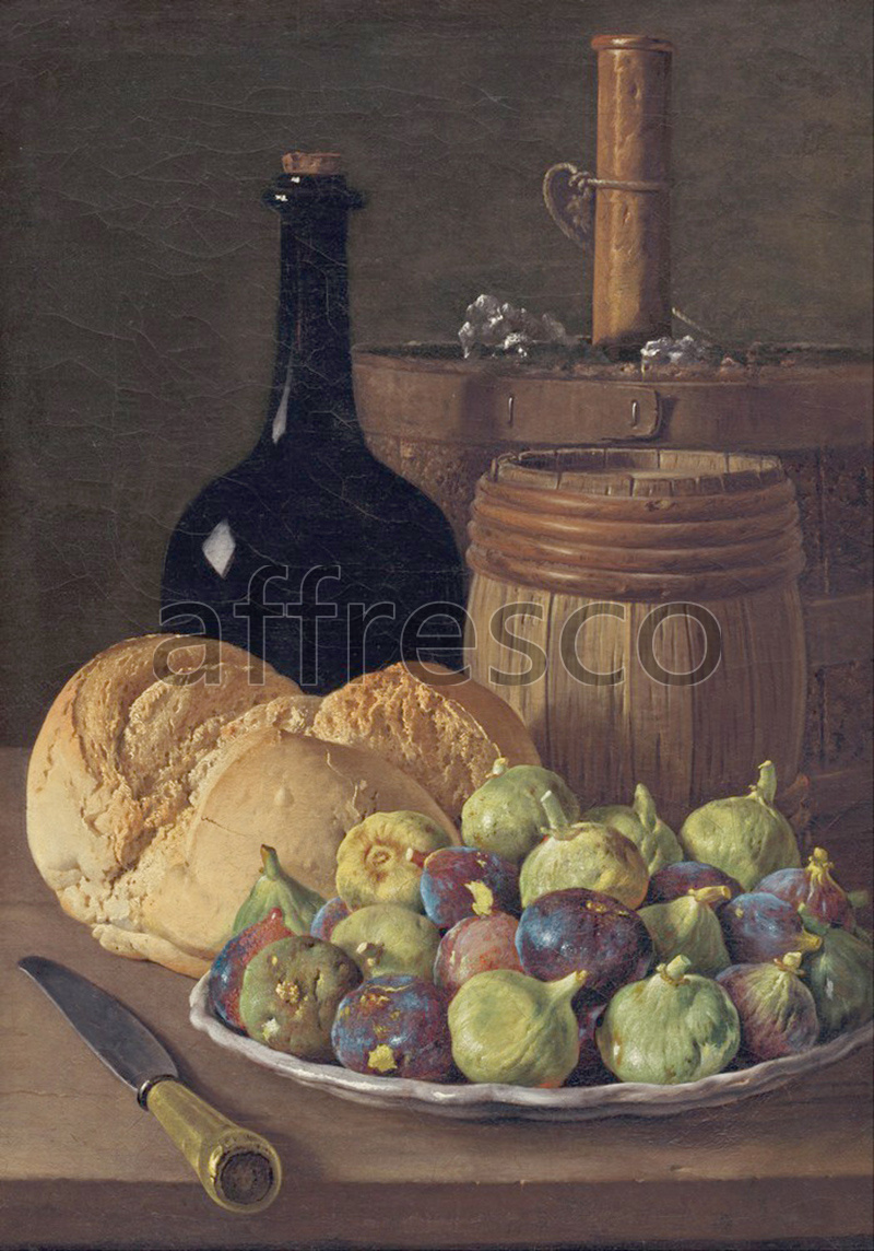 Каталог Аффреско, НатюрмортLuis Melendez, Still Life with Figs and Bread | арт. Luis Melendez, Still Life with Figs and Bread