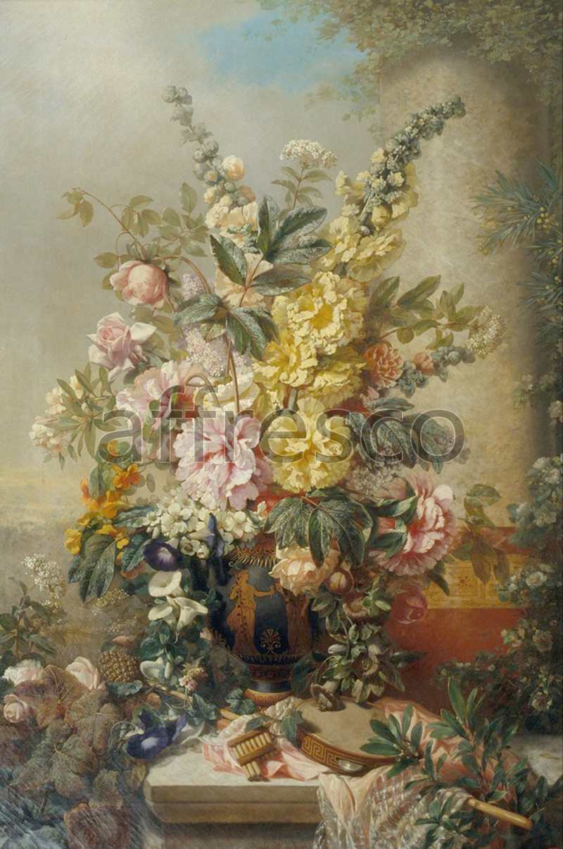 Каталог Аффреско, НатюрмортJosep Mirabent Large, Vase with Flowers | арт. Josep Mirabent Large, Vase with Flowers