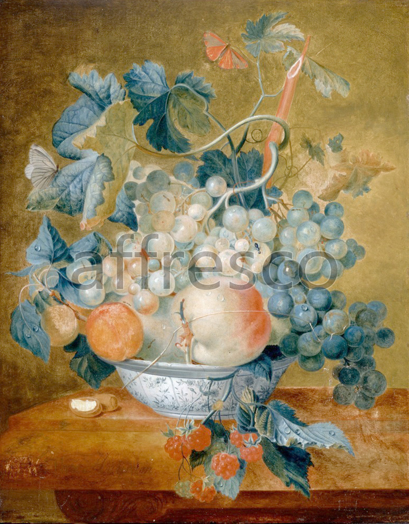 Каталог Аффреско, НатюрмортVan Huysum Michiel, A Delft Bowl with Fruit | арт. Van Huysum Michiel, A Delft Bowl with Fruit